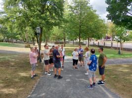 Station im Stadtpark im alten Friedhof.