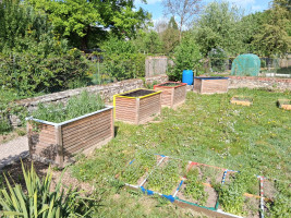 Hochbeete im Mehrgenerationen-Waldgarten: Hier können Mellrichstädterinnen und Mellrichstädter zusammen mit dem Obst- und Gartenbauverein gärtnern, die keinen eigenen Garten zur Verfügung haben. Unterstützung gibt’s vom OGV, jeden Mittwoch ab 16 Uhr ist e